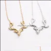 Pendant Necklaces Pendants Jewelry Fashionable Deer Head Exquisite Animal Face Suitable Men And Womens Three Colors Necklace Drop Delivery