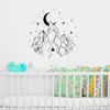 Wall Stickers Mountains Stars Pattern Poster Mural Baby Nursery For Bedroom Moon Cute Beauty Fashion Sticker Design Art Decals LY1500