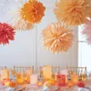 50 pcs 15/20cm 조직 종이 pompoms 꽃 화환 웨딩 장식 DIY 종이 꽃 공 볼 베이비 샤워 생일 파티