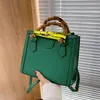 W Hochwertige Diana Bambus-Einkaufstasche, luxuriöse Designer-Handtasche, PU-Leder, Umhängetaschen, Damen-Geldbörse, modische Pochette