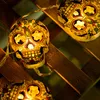 문자열 LED 1.5m 할로윈 호박 스파이더 박쥐 두개골 끈 조명 램프 DIY 홈 파티를위한 공포 장식