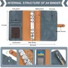Mini PU Leather A6 Binder Planner Notebook Cash Lope Sistema organizador con bolsillos de cremallera Clear Hojas de presupuesto 220624