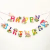 Party Decoration Hawaiian Tropical Flamingo Leaves Banner Garland For Girl Birthday Decorations Paper Flower BuntingParty