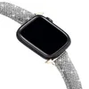 Damen Flash Diamond Lederarmband für Apple Watch 45 mm 41 mm 44 mm 42 mm 40 mm 38 mm Bänder Armband Iwatch Serise 7 Se 6 5 4 3 Armband Link Zubehör