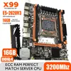 Cartes mères DDR4 2DDR4 DIMM Carte mère avec Xeon E5 2620 V3 LGA2011-3 CPU 1 16 Go PC4 RAM 3200 MHz Mémoire REG ECCMotherboards