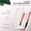 USB recarregável dobrável espelho de maquiagem portátil desktop luz led tela sensível ao toque espelhos compactos espejo de maquillaje plegable recarregável usb