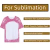 Women Supplies Sublimation party Bleached Shirts Heat Transfer Blank Bleach Shirt Bleached Polyester T-Shirts US Men FS9535266c