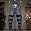 M￤ns jeans m￤n plus storlek 5xl 6xl 7xl mode street harem byxor dragstring h￶st vinter ￶verdimensionerad vintage denim byxor kl￤der kl￤der