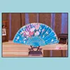 Party Favor Event Supplies Festive Home Garden 23Cm Chinese Floral Vintage Folding Fan Wedding Halloween Ch Dh3T6