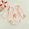 0 5Y Kids Girls Children Swimwear Beachwear Long Sleeves Palm Printed Zippered Swimsuit Swimming Bathing Suit 220530