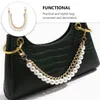 Uhrenarmbänder Mode künstliche Perlen Tasche Kettenriemen Handtasche Geldbörse Ersatz ChainWatch