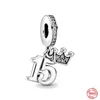 925 Sterling Silber Baumeln Charm NEU Amulett Kaiserkrone Anhänger Maske Perlen Bead Fit Pandora Charms Armband DIY Schmuck Zubehör