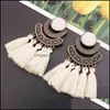 Nxy Brincos Dangle Chandelier EXKNL 25 Cores Caixa Mulheres Fringe Droping Bohemian Boho Kno Acessórios 0209 Entrega 2021 Jóias Wayyo