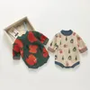 Pagliaccetti Pagliaccetto per bambini Visone per bambini lavorato a maglia a maniche lunghe Triangolo Body Spring Born Boy Girls Cotton Pack Hip Abbigliamento MaglionePagliaccetti