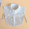Bow Ties Women Lace Embroidery Fake Collars Sweater Blouse Tops False Collar Button Lapel Half Shirt Choker Necklace Tie Nep KraagieBow