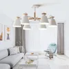 Pendelleuchten Nordic Kronleuchter Moderner minimalistischer Macaron-Stil Wohnzimmer Esszimmer Kinder Holz LL329435Pendant