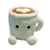 20/30 cm schattige matcha latte koffiekopvormige speelgoed kussen real-life groene thee gevulde zachte pluche speelgoed poppen la394