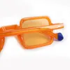 Zonnebril zonnebril mannen vierkant retro meisje dames 2022 dames ontwerp zonnebril oranje kinderkleurige glazen