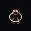 Cluster Rings Pigeon Blood Ruby DropShaped Ring 18K Yellow Gold Tourmaline Treasure Opening Adjustable RingCluster ClusterCluster1955606