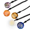 펜던트 목걸이 Pentacle Necklace Viking Norse Rune Vintage Crystal Stone Pentagram Charm 부상성 여성 남성 오리지널 Jewelrypendant