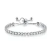 Регулируемый CZ Crystal Bracte Bangle Stratch Bling Bling Single Row Стразы Браслеты для женщин Упругость Свадебные Свадебные Подарочные Украшения