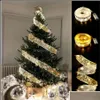 Party Decoration Event Supplies Festive Home Garden Decor 50 Led 5M Double Layer Fairy Lights Strings Ribbon Bows With Christmas Tree Orna