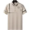 10Aファッションデザイナーストライプメンズの服半短袖のトップスティーシャツ夏の男性服用のポロシャツ