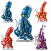 Unique Hookahs Octopus Verre Bongs Yeux Dents Style Conduites D'eau Halloween Pommeau De Douche Perc Percolateur Huile Dab Rigs En Stock Prêt À Expédier