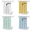 Multi Size Shower pattern shower curtain Bathroom accessories with Hooks waterproof fabric bath curtain for home bathroom decor 220517