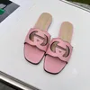 Luxury fashion brand flat mule woman Sandali Designer slide Taglia 35-43 modello YS01