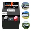 LifePo4-batteri med Bluetooth inbyggd BMS Display 12V 200AH Anpassad acceptabel storlek, lämplig för golfvagn, fotovoltaik, båt och campervan