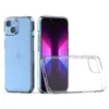 Telefoonkaten voor iPhone 14 13 Pro 12 Mini 11 XS Max XR 7 8 SE2 1,5 mm Duidelijke transparant acryl TPU Shockproof Mobile Cover Back Shell D1