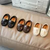 Barn Spring loafers fransar rund tå slip-on elegant brittisk stil pojkar flickor platt skor 21-35 småbarn barn avslappnad sko