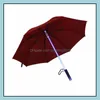 Parapluies Rain Gear Housekee Organisation Home Garden Ll Led Light Umbrella Cool Blade Runner Lights Saber Flash Rose Dhrcl