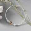 Charmarmband 925 Crystal Armband S925 Pure Silver Handgjorda smycken Sterling Kvinnor med låda