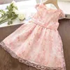 Melario Girl Princess Dress Summer Summer Kids Floral Gilrs Dress Vestidos de festa infantil para meninas fantasia de borboleta Crianças G220518