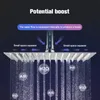Soffione doccia Shinesia cromato ultrasottile quadrato 8"10" 12 "+ braccio flessibile in acciaio inossidabile da 150 cm montato a parete per bagno 220401