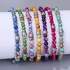 Bracelets de charme Madeiras de pedra retro naturais Bracelete multicolor