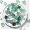 ストーンルーズビーズジュエリーナチュラルクリスタルオリジナル1-1.5cm緑色蛍石装飾品Quartz Healing Crystals Energy Reiki Gem Cra Dhv1j