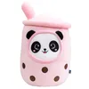 Creative Panda Milk Tea Cup travesseiro fofo Panda Dreca almofada lombar Girl