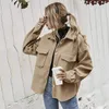 Frauen Jacke Büro Herbst Weibliche Vintage Taschen Trenchcoat Winter Warme Jacken Marken Oversize Luxus Oberbekleidung 220803