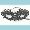 Party Masks Festive Supplies Home Garden Masquerade Venetian Lace Black Sexy Womens Mask Halloween Evening Eye Props Lxl287-A Drop Deliver