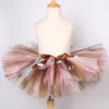 Enfants filles Tutu jupe avec bandeau moelleux fête d'anniversaire bébé fille danse Tulle cerf de noël Costume 0-14Y 220326