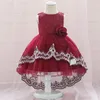 Robes de fille enfant en bas âge été bébé fille robe enfant 1er anniversaire pour vêtements fleur traînant fête mariage princesse