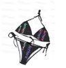 Bikinis colorato stampato One pezzo Swinwear Womens Women Padding Spalato Swimsuit Women Surfing Diving Swimsuits Mode Bareding Camera da bagno