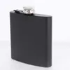 6oz Portable Pocket Rostfritt stål Höftkolv Flask Matt Svart Whisky Wine Pot Drinker Alkohol Bottle Travel Tour Drinkware