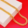 18K Men's 6mm Thai Chedes Snake Bone Necklace Fashion Halsband