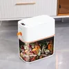 誘導自動電子ゴミ箱梱包13Lのゴミ箱の台所の台所のバスルームの防水大きい高価値のプライバシー反臭220408