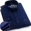100% хлопок плюс размер 7xL ведурой рубашка мужская повседневная длинная рукава регулярные подходят бизнес рубашки для мужчин комфортабельный карман 220324