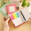 Anteckningar Creative Hardcover Memo Pad Notepad Sticky Notes Kawaii Stationery Diary Notebook Office School Student Supplies + Pen